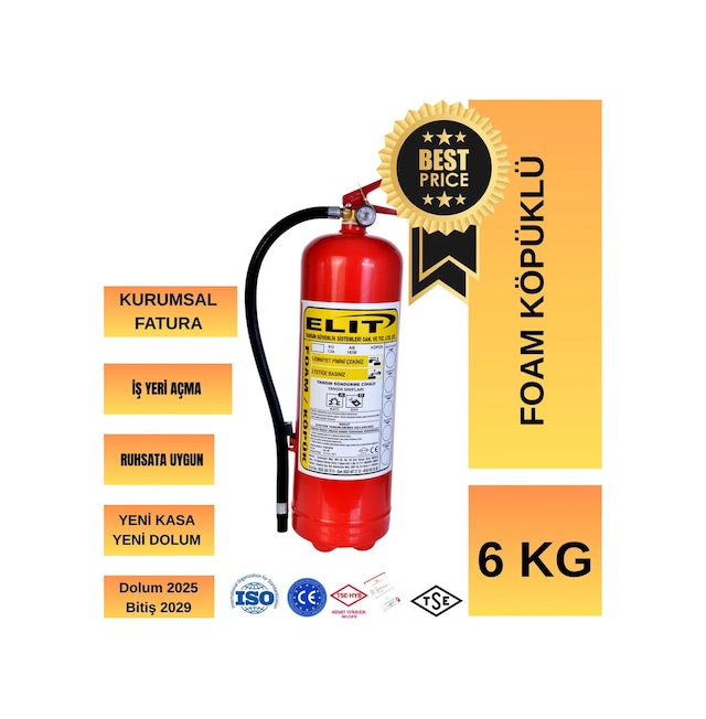 İş Yeri Açmak İçin Uygun 6 Kg Foam Köpüklü Yangın Söndürücü - 801676514