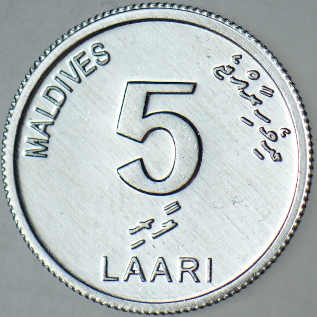 Maldivler 5 Laari 2012 Palamut Balığı Temalı. Çil.