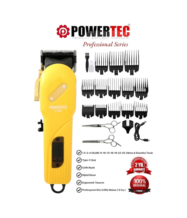 Powertec TR-3000 Saç Sakal Tıraş Makinesi