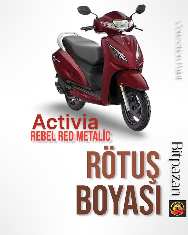 Honda Activa Motorsiklet Rebel Red Metalik - Çizik Rötuş Boyası 25ml.