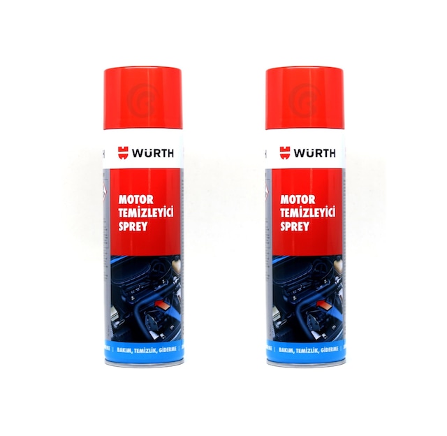 2X Würth Motor Temizleyici Sprey 500 Ml Su Gerekmez