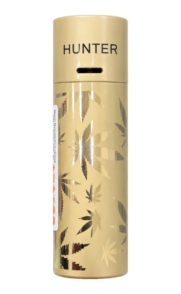 Hunter Tek Torch Pürmüz Gold Yaprak Desenli Metal Puro Çakmağı Ack059