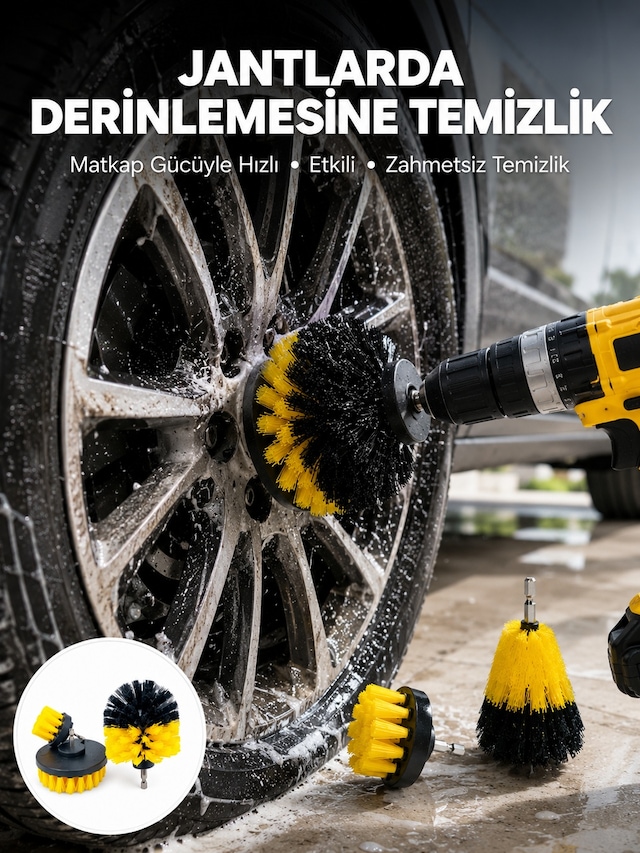 Tek Derinlemesine Temizlik İçin Dayanıklı Kıllı Matkap Fırçası Başlığı Najmaddin