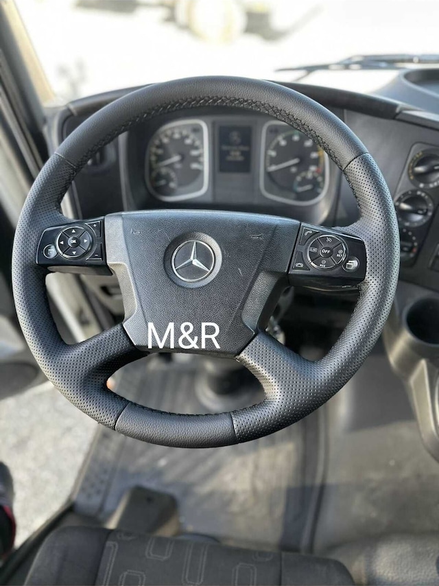 Meercedes Aros Actros Tourismo Atego Travego Kaplama Deri Direksiyon Kılıfı Siyah