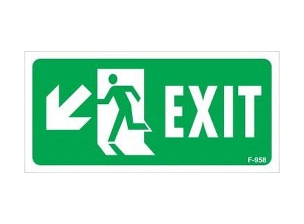 Buradabulabilirsin Exit Sol Aşağı Uyarı Levhası 17,5x25 Kod:958 Nl