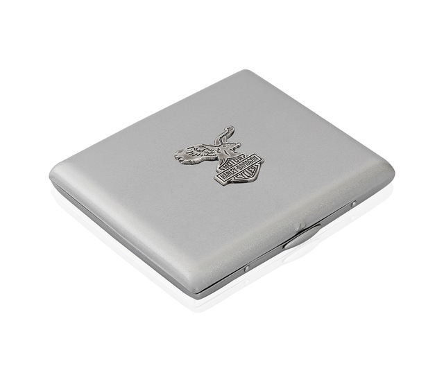 Zekupp Gümüş Gri Harley-Davidson Metal Sigara Tabakası N11.454