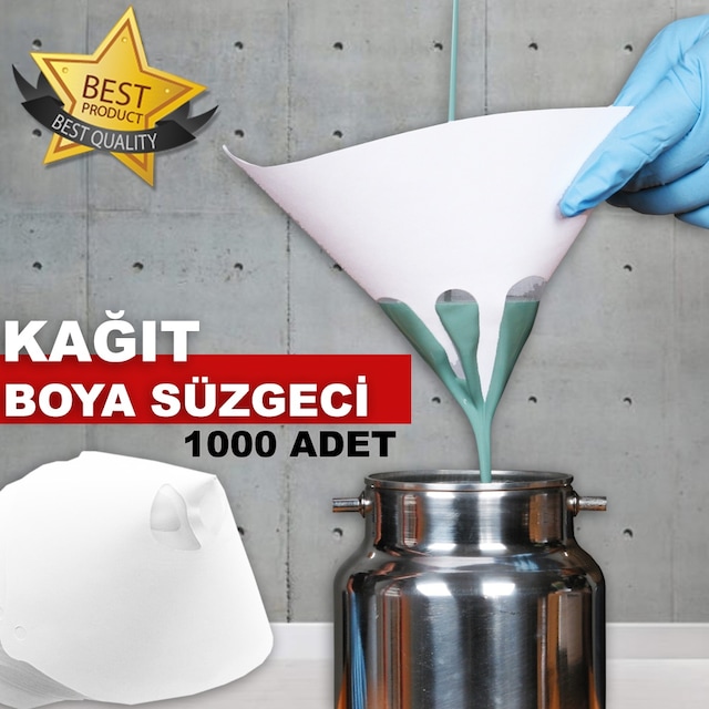 Özel Kutulu 190 Mikron Kağıt Boya Süzgeci 1000 Adet