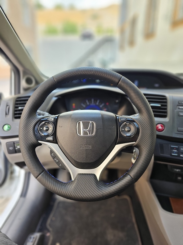 Honda Civic Fb7 Araca Özel Direksiyon Kılıfı Soft Nokta Düz Mavi İp