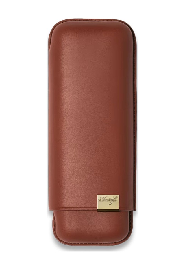 Davidoff Iconic Seri Deri Puro Kılıfı Kahve Gold 2li 64 Ring