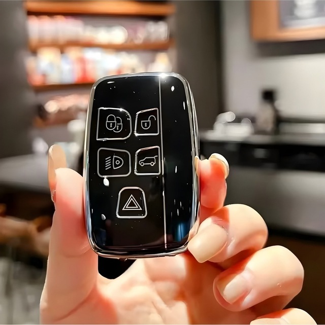 Gma Keys Land Rover Range Rover Evouge Uyumlu Sport Nano Anahtar Kılıfı Siyah Gümüş Silver Renk