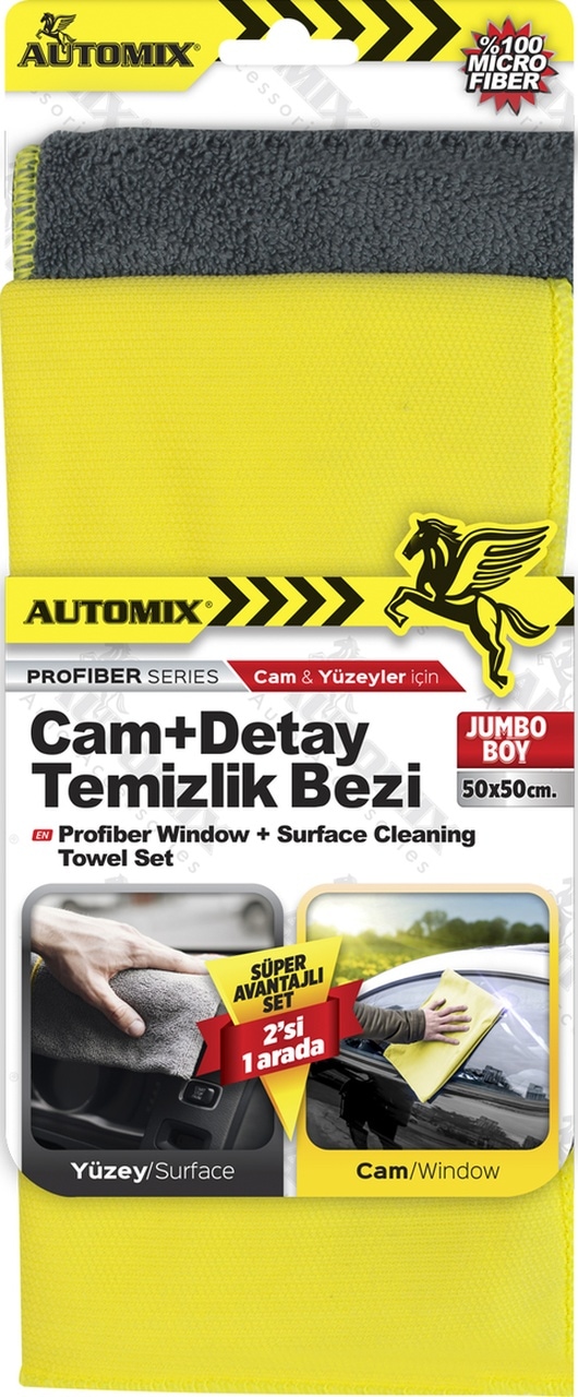 AUTOMİX PROFİBER CAM + DETAY TEMİZLİK BEZİ