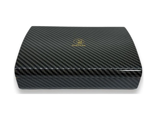Guevara Karbon Desen Mini Puro Kutusu Humidor Siyah 5s
