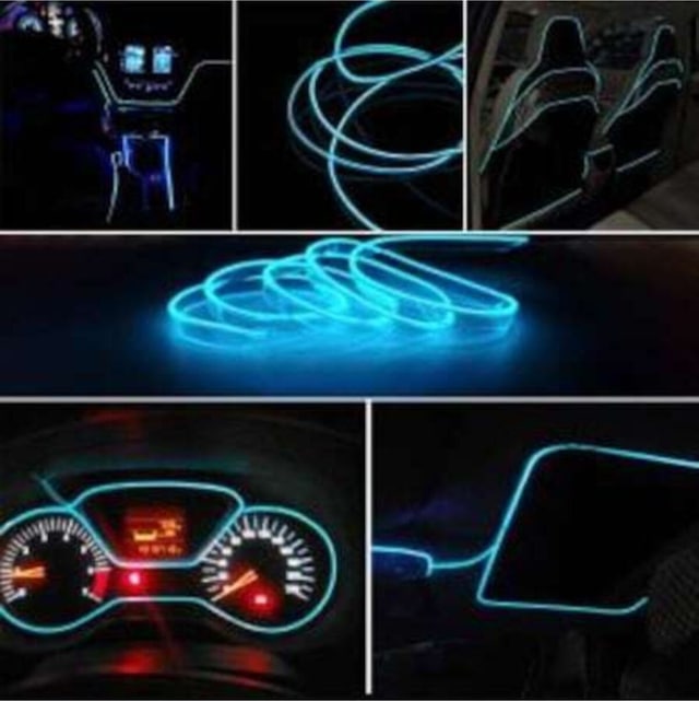 Araç Içi Neon Ip Led Ambiyans - Buz Mavi - 2 Metre