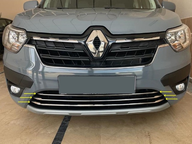 Renault Express Krom Ön Tampon Alt Çıta 3 Prç 2021 Paslanmaz Ç.