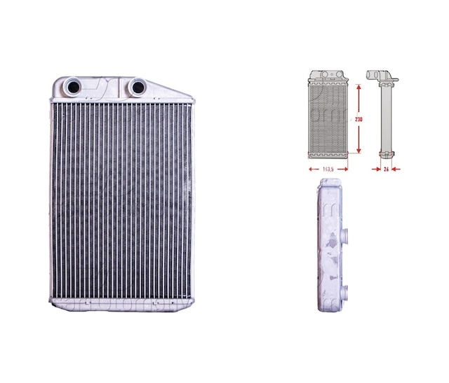 Kalorıfer Radyatoru Brazıng 230x165 Mm Cıtroen Jumper Box 2.2 Hdı 100 110 120 130 150 Fıat Ducato 2.