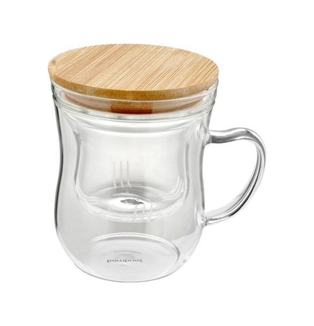 Brew - Süzgeçli Cam Çay Bardağı 400ml