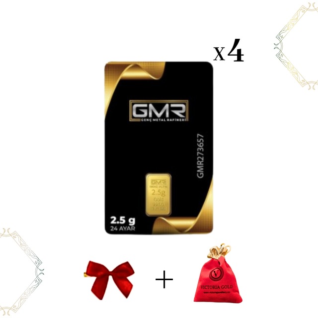 4 Adet 2,5 Gr 24 Ayar Altın Gmr