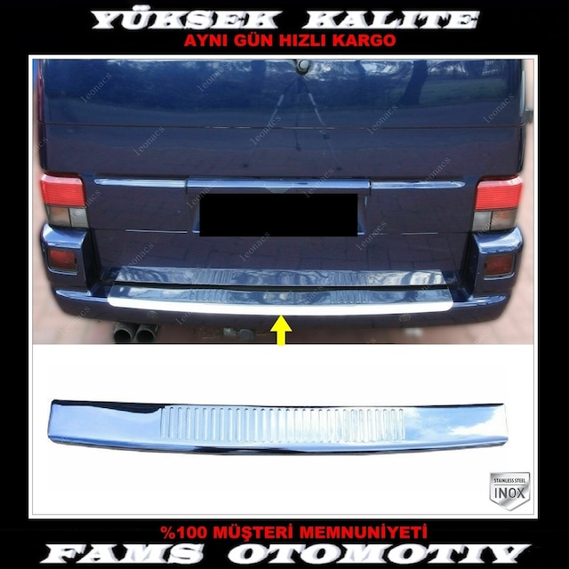 Vw T4 Transporter Krom Arka Tampon Üzeri Koruma 1995-2003 P.Çelik