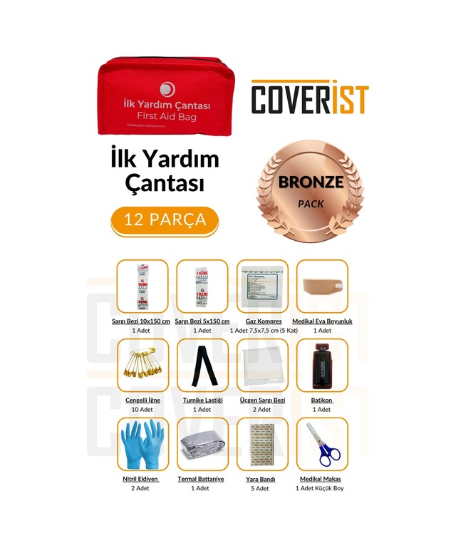 Acil Durum Ve İlk Yardım Seti - İlk Yardım Çantası Bronze Pack