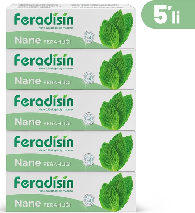 Gimdes Helal Sertifikalı Nane Ferahlığı Diş Macunu 5 Li Set