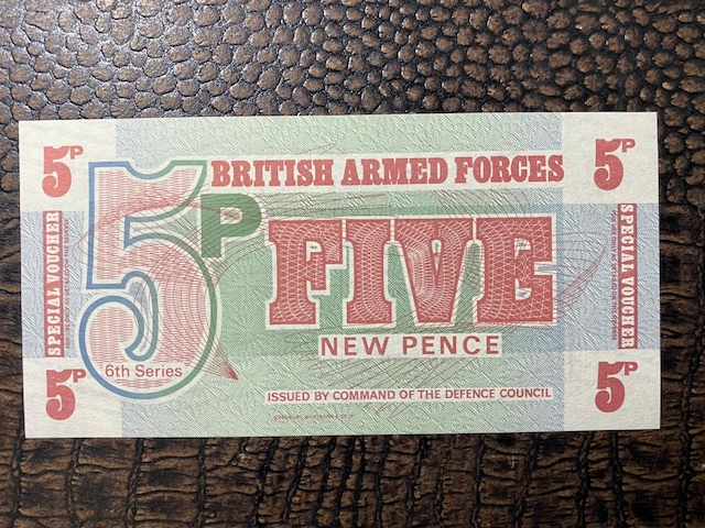 İngilitere British Armed Forced 1972 Askeri Kağıt Para 5 New Pence - Çil
