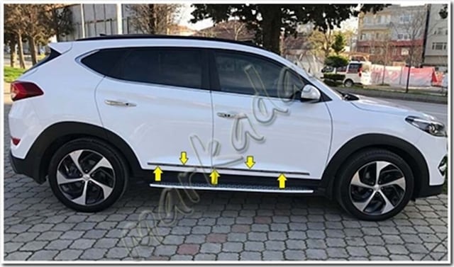 Markadan Hyundai Tucson Krom İnce Yan Kapı Çıtası 2015-2020 4 Par