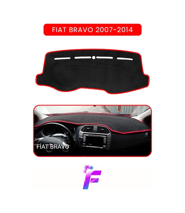 Fıat Bravo 2007-2014 Araca Özel Torpido Örtüsü Ön Göğüs Kılıfı Tam Koruma Oto Aksesuar E27 Kırmızı