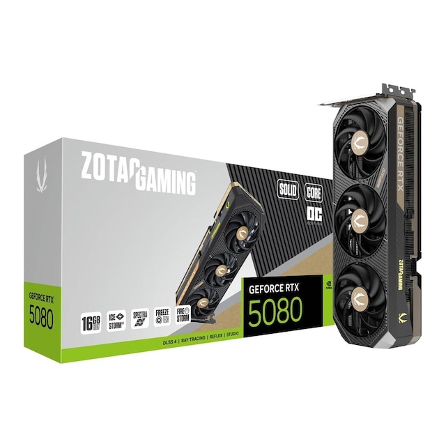 Zotac Geforce Rtx 5080 Gamıng Solıd Core Oc 16gb Gddr7 256bit Dlss 4 Ekran Kartı