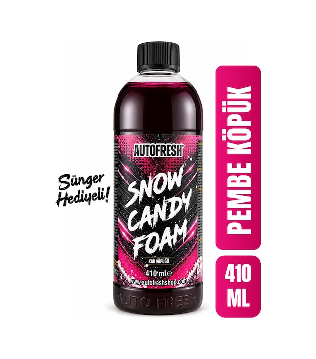 Snow Candy Foam Pembe Renkli Oto Yıkama Köpüğü 410ml Yoğun Köpüklü Konsantre Araç Şampuanı