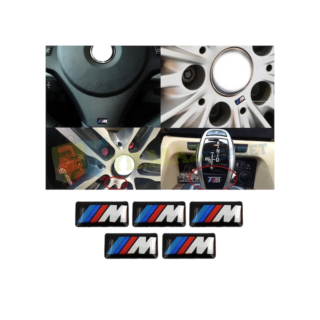 Bmw M Logo Direksiyon Jant Torpido Vites Oto Damla Etiket Sticker