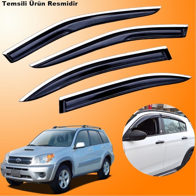 Toyota Rav4 Mügen Cam Rüzgarlığı Abs Krom Nikelajlı Cam Rüzgarlığı 2007-2012 Arası 4 Lü Set