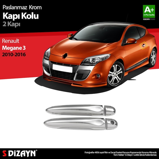 S-Dizayn Renault Megane 3 Krom Kapı Kolu 2 Kapı 2010-2016