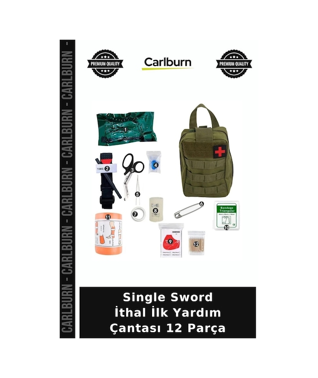Single Sword İthal İlk Yardım Çantası 12 Parça Tatil Hazırlığı Yedek Çanta Bireysel Koruma