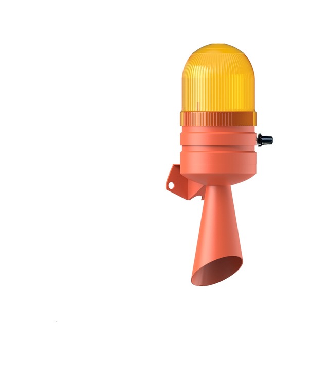 Mesan Led Flaşör 2 Ses Borulu Elektronik Siren Ses Ayarlı Turuncu 220vac Ms 5848.3.220vac