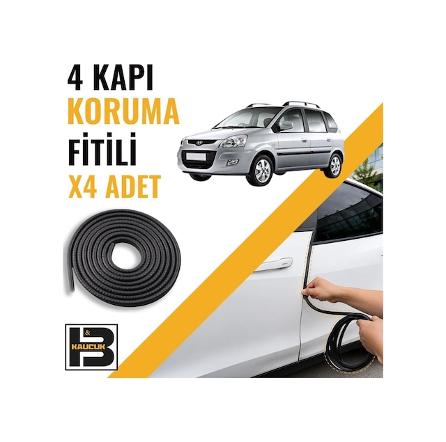 Hyundai Matrix 2009-2010 Kapı Koruma Fitili-4 Kapı-siyah-bm2255