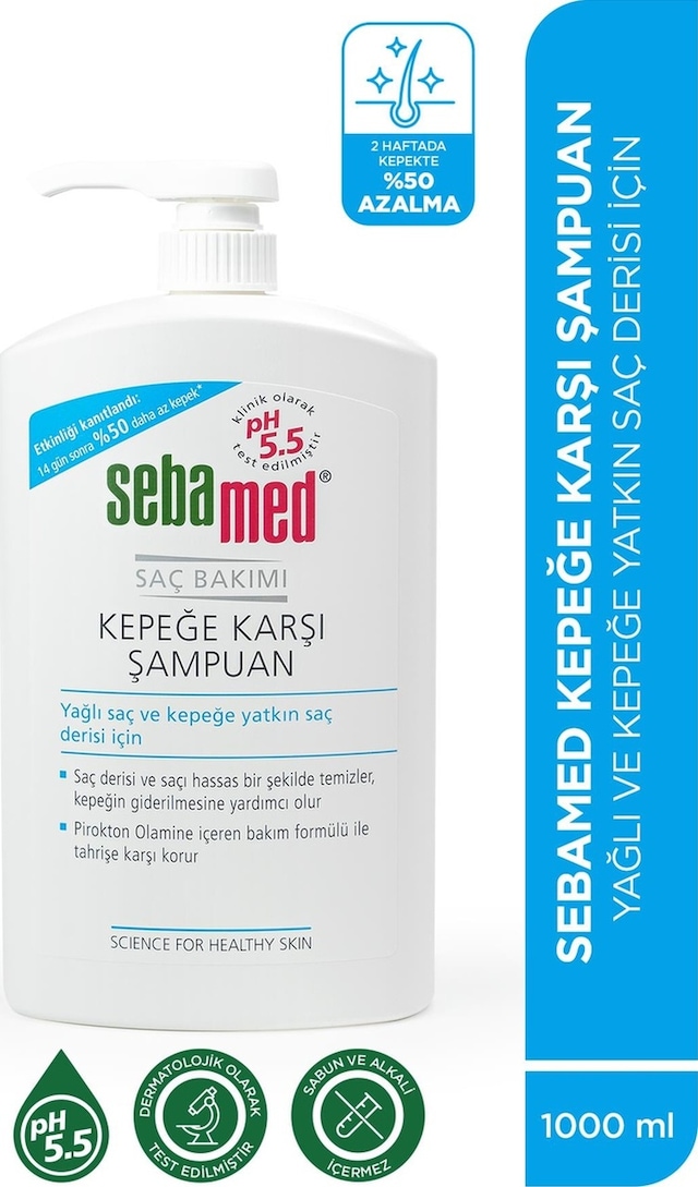 Sebamed Kepek Karşıtı Pirokton Olamin İçerikli Yağlanma Önleyici Etkili Şampuan 1000 ML