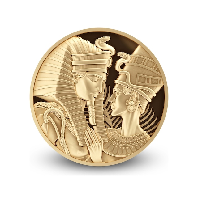 AgaKulche Amenhotep Nefertiti 1/10 Ons Altın Sikke Coin
