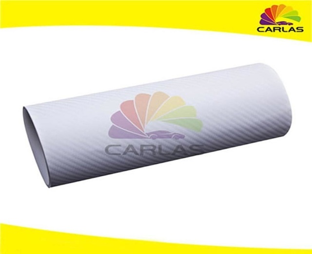 Oto Karbon Kaplama Folyo Hava Kanallı Beyaz 152Cm X 1M