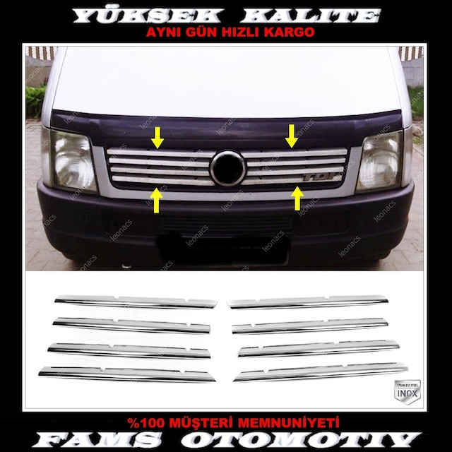 Vw Volt Krom Ön Panjur 8 Prç. 1998-2006 P. Çelik