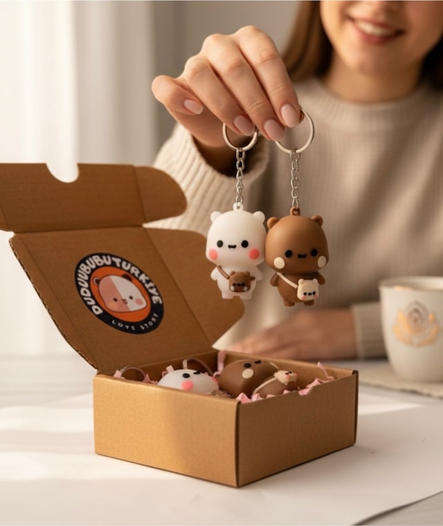 Dudu Ve Bubu Bel Çantalı Set Figür Anahtarlık