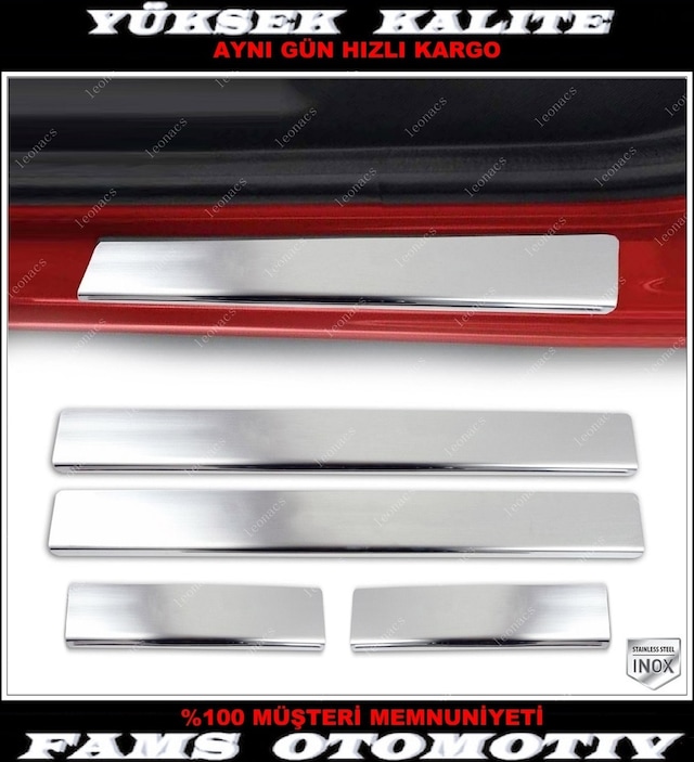 Ford Fiesta Krom Kapı Eşik Koruma 4 Kapı 2002-2008 P. Çelik