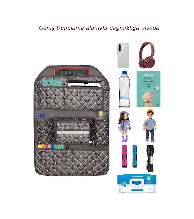 Bod Deri Kapitone Düzenleyici Cunda Serisi Siyah-Beyaz