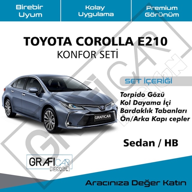 Toyota Uyumlu Corolla E210 Konfor Seti - Ses Kumaş Kaplama Set