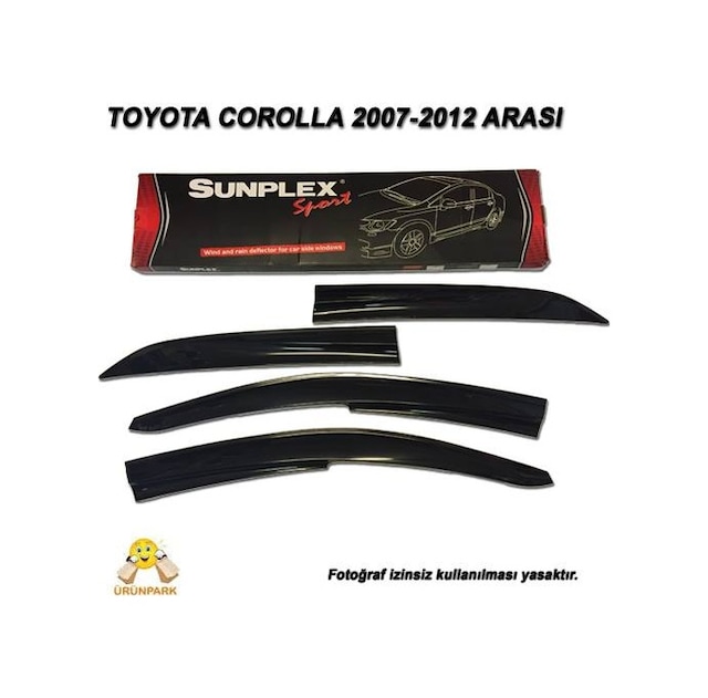 Sunplex Toyota Corolla Uyumlu Mugen Tip Cam Rüzgarlığı 2007-2012 Sunplex
