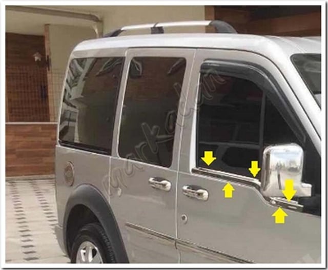 Db Chrome Ford Connect Cam Çıtası Nikelajı 2002-2014 2 Parça P.çe