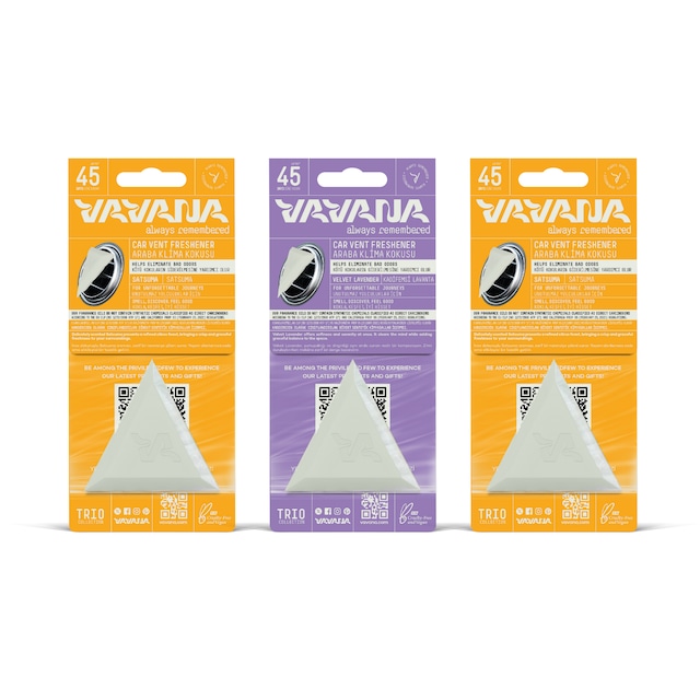 Vavana Araba Klima Kokusu 3'lü Set - Trio Oto Kokusu Bpa & Sıvı İçermez 45 Gün Etkili Set 4