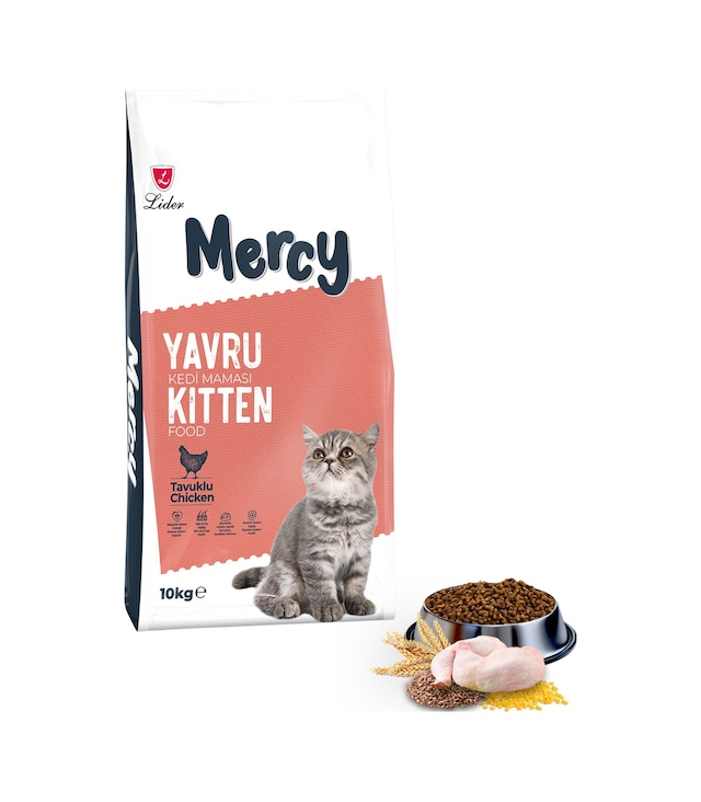 Mercy Tavuklu Yavru Kedi Maması 10 KG
