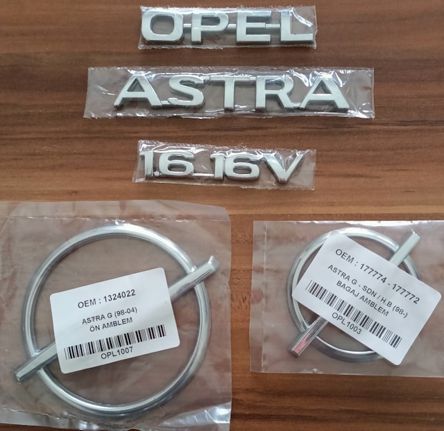 Opel Astra 1.6 16v Bagaj Yazısı Ön Ve Arka Arma Logo Astra G