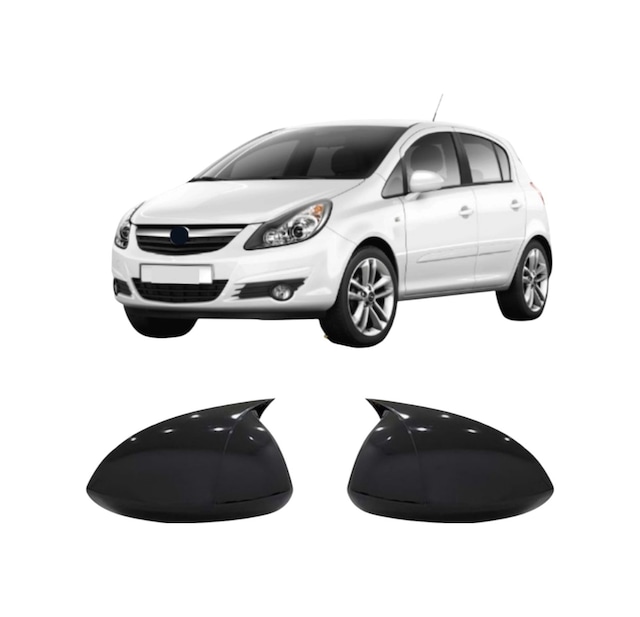 Opel Corsa D-e Uyumlu Yarasa Ayna Kapağı 2006-2014 Pianoblack İthal Abs Plastik A+ Kalite