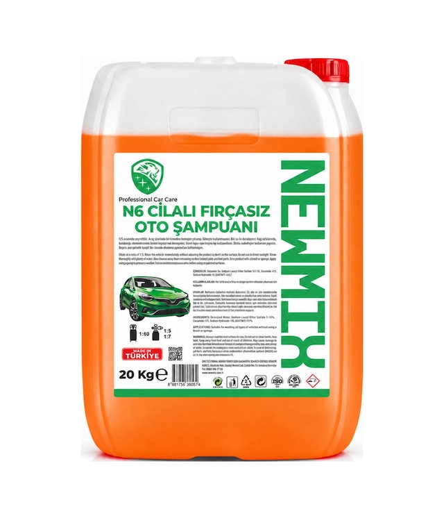 Newmix N6 Premium Cilalı Fırçasız Oto Şampuanı 20 Kg
